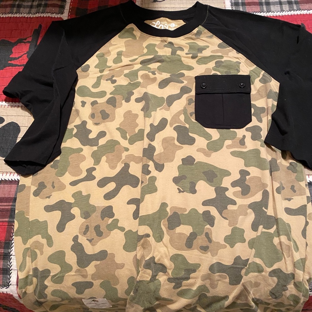 Camo and Black Men's Shirt